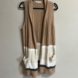 Open cardigan vest